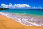 Blue Waters On Hanalei Bay, Island Of Kauai, Hawaii