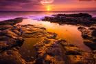 Sunset And Tide Pool Above The Pacific, Kailua-Kona, Hawaii