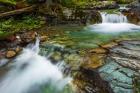 Cascade On Baring Creek, Glacier National Park, Montana