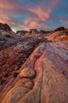 White Dome Trail At Sunset, Valley Of Fire State Park, Nevada