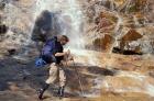 Backpacking in White Mountain National Forest, Base of Arethusa Falls, New Hampshire