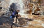 Hiking at the Base of Arethusa Falls, New Hampshire