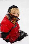 Child in snow, Portsmouth, New Hampshire