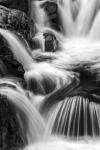 New Hampshire. Black and White image of waterfall on the Swift River, Rocky Gorge, White Mountain NF