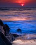 Sunset Reflection on Beach 4, Cape May, NJ