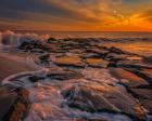 New Jersey, Cape May, Sunset On Ocean Shore