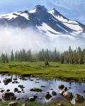 Mt Jefferson In Early Morning Light, Oregon