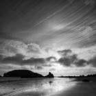 Harris Beach State Park At Sunset, Oregon (BW)