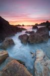 Soft Sunset And Incoming Tide At Harris Beach State Park, Oregon