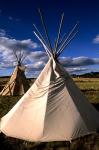 Sioux Teepee at Sunset, Prairie near Mount Rushmore, South Dakota