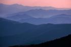 Great Smoky Mountains National Park  Ridges At Sunset