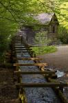 Wooden Flume Directs Water Towards Mingus Mill