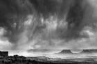 Rainstorm From A Canyon Overlook, Utah (BW)