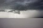 Approaching Thunderstorm At The Bonneville Salt Flats, Utah (BW)