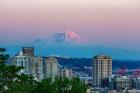 Mount Rainier Behind The Seattle Skyline