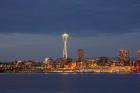 Seattle Skyline At Dusk