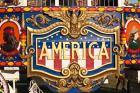 Side of Circus wagon at Great Circus Parade, Wisconsin