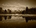 Teton Range and Snake River, Grand Teton National Park, Wyoming (sepia)