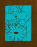 Wenge Wood Floral 1-Blue