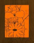 Wenge Wood Floral 1-Orange