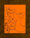 Wenge Wood Floral 3-Orange
