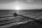 Pier at Sunset BW