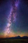 Milky Way dawn over Tetons 1827
