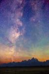 Milky Way dawn over Tetons 1858e