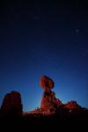 Moonglow Behind balanced rock