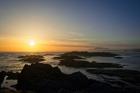 Coastal Waters At Sunset