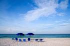 Blue Chairs and Umbrellas