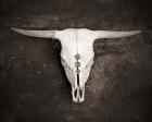 Sepia Cattle Skull