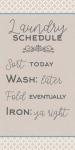 Laundry Schedule Sort