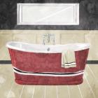 Bathroom Florals Crimson