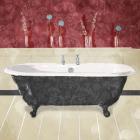 Bathroom Florals Crimson 2