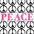 Peace - Pink with Peace Signs