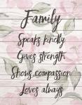 Family Speaks Kindly - Floral