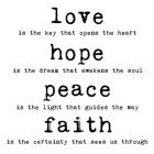 Love Hope Peace Faith 1