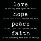Love Hope Peace Faith 2
