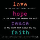 Love Hope Peace Faith 3