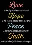 Love Hope Peace Faith 4