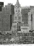 B&W Us Cityscape-Boston