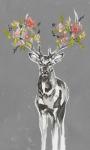 Deer & Flowers II