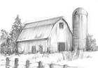 Black & White Barn Study I