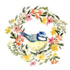 Springtime Wreath & Bird I