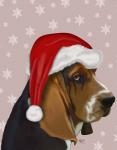 Basset Hound, Christmas Hat