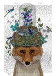 Fox with Butterfly Bell Jar