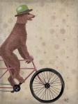 Poodle on Bicycle, Brown