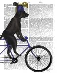 Black Labrador on Bicycle