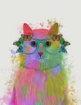 Rainbow Splash Cat 3, Portrait